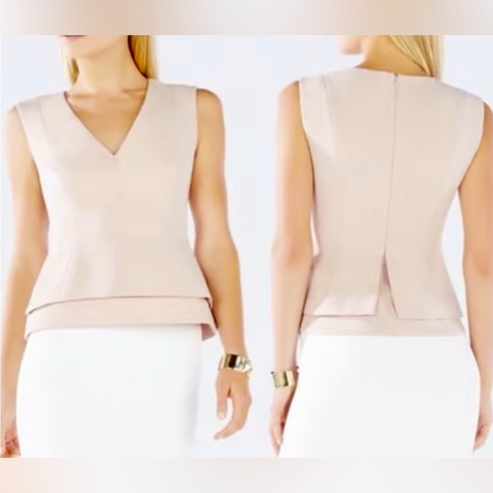 NWT BCBGMaxAzria Cream Sleeveless Blouse